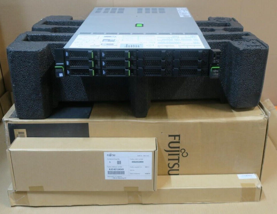 Fujitsu Primergy RX2540 M4 8C Silver 4108 64GB RAM 8.96TB Storage 12-Bay Server