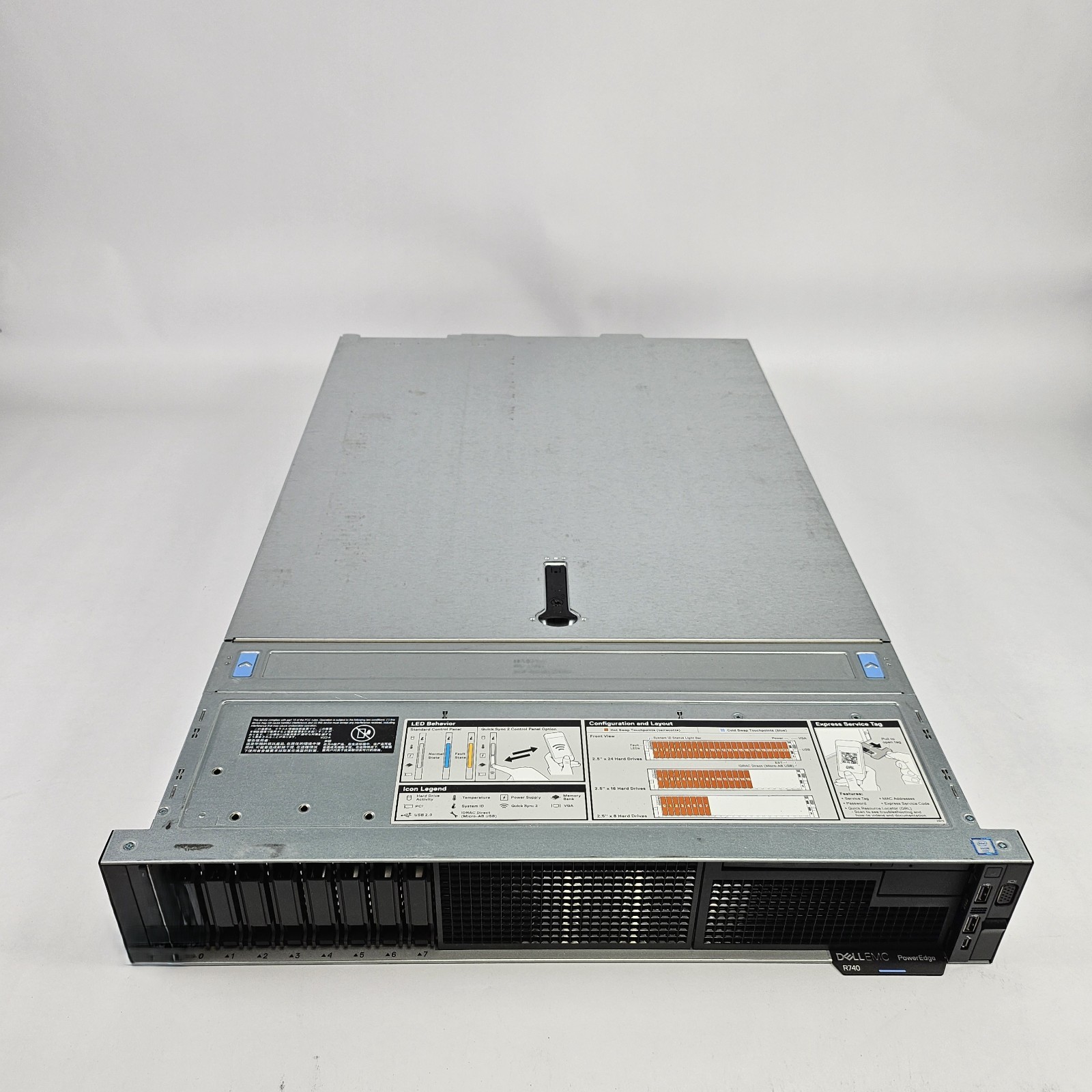 Dell PowerEdge R740 2×2.3 18c,32gb,8×1.2tb 10k,h730p,Idrac 9,2x1100w,rails