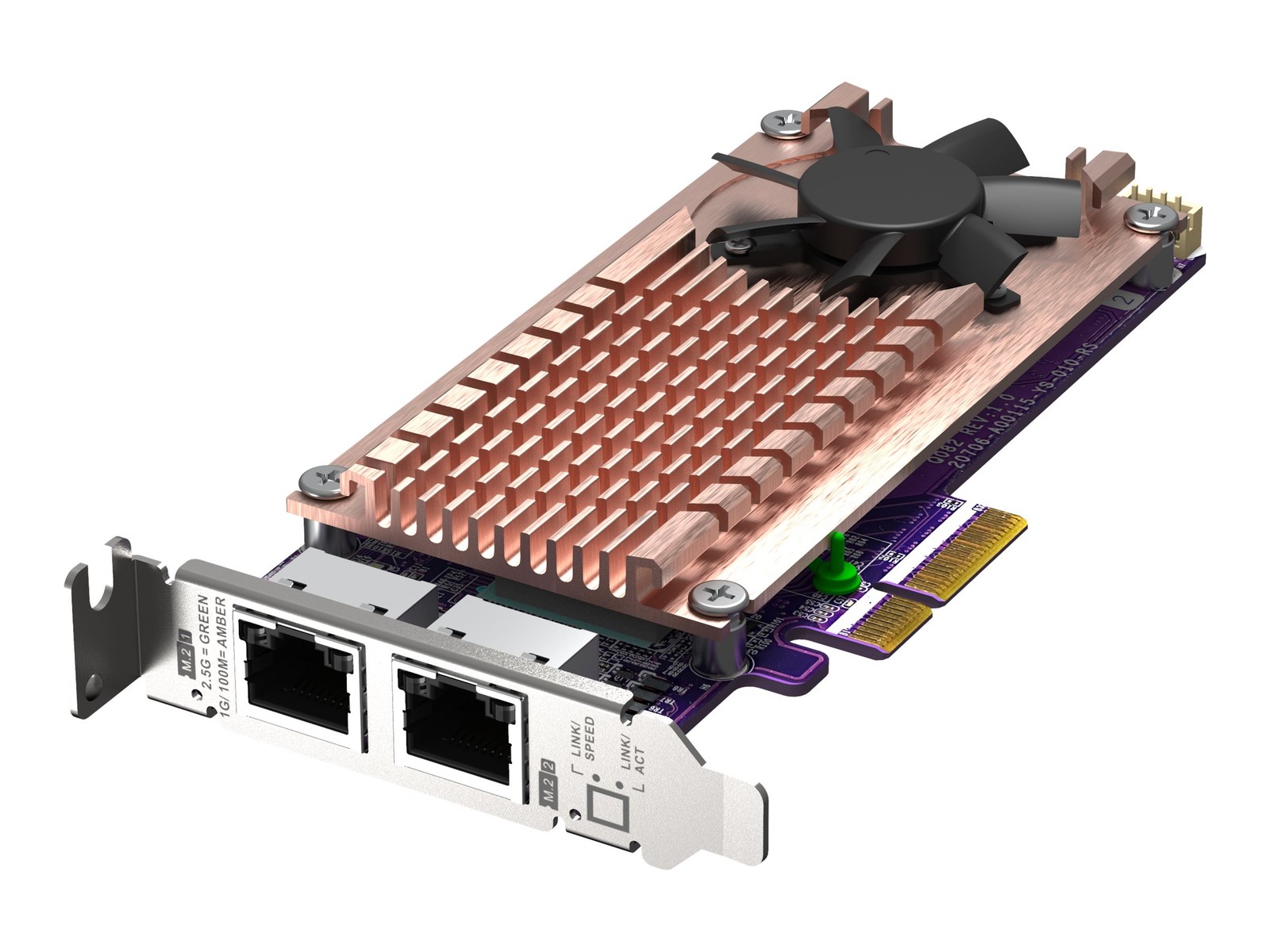 QNAP QM2 Series Card 2 x PCIe 2280 M.2 Server by QM2-2P2G2T