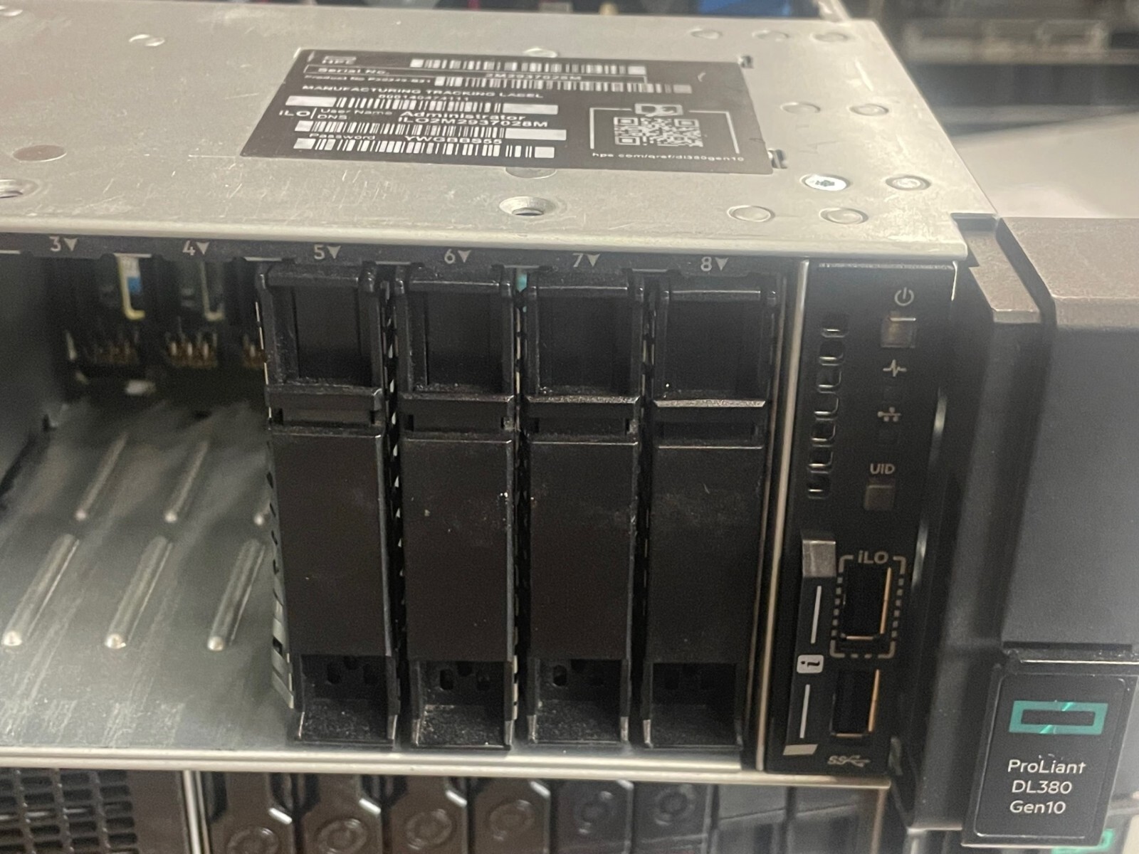 HPE Proliant DL380 GEN10 Server CTO. NO MEMORY. RAILS. RISERS. 8SFF P20249-B21