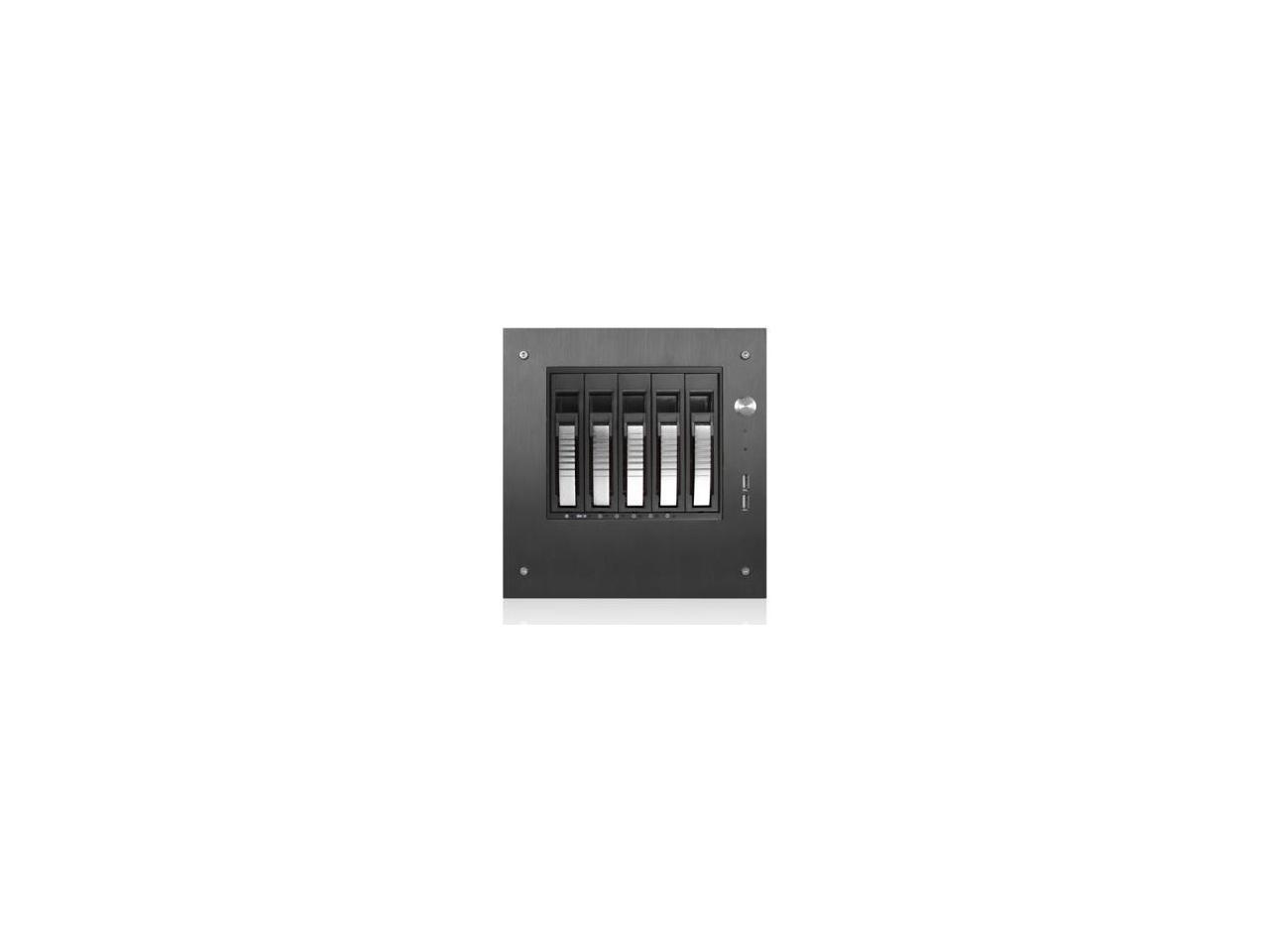 iStarUSA S-35-B5SL Black Aluminum / Steel Tower Compact Stylish 5 x 3.5″ Hotswap