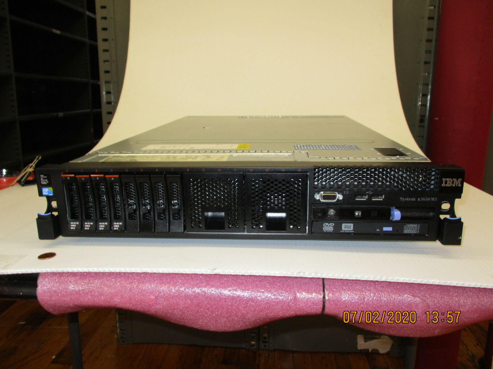 Used, IBM System X3650 M3 Server 7945AC1, Xeon 2.2 4Ghz.