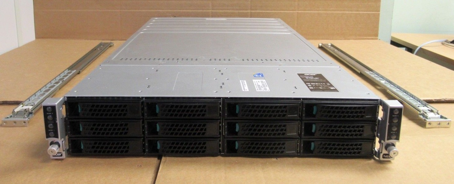 Intel H2312JFKR 4 Node Servers 8 x EIGHT-Core XEON E5-2640v2 256GB Ram 2U Server