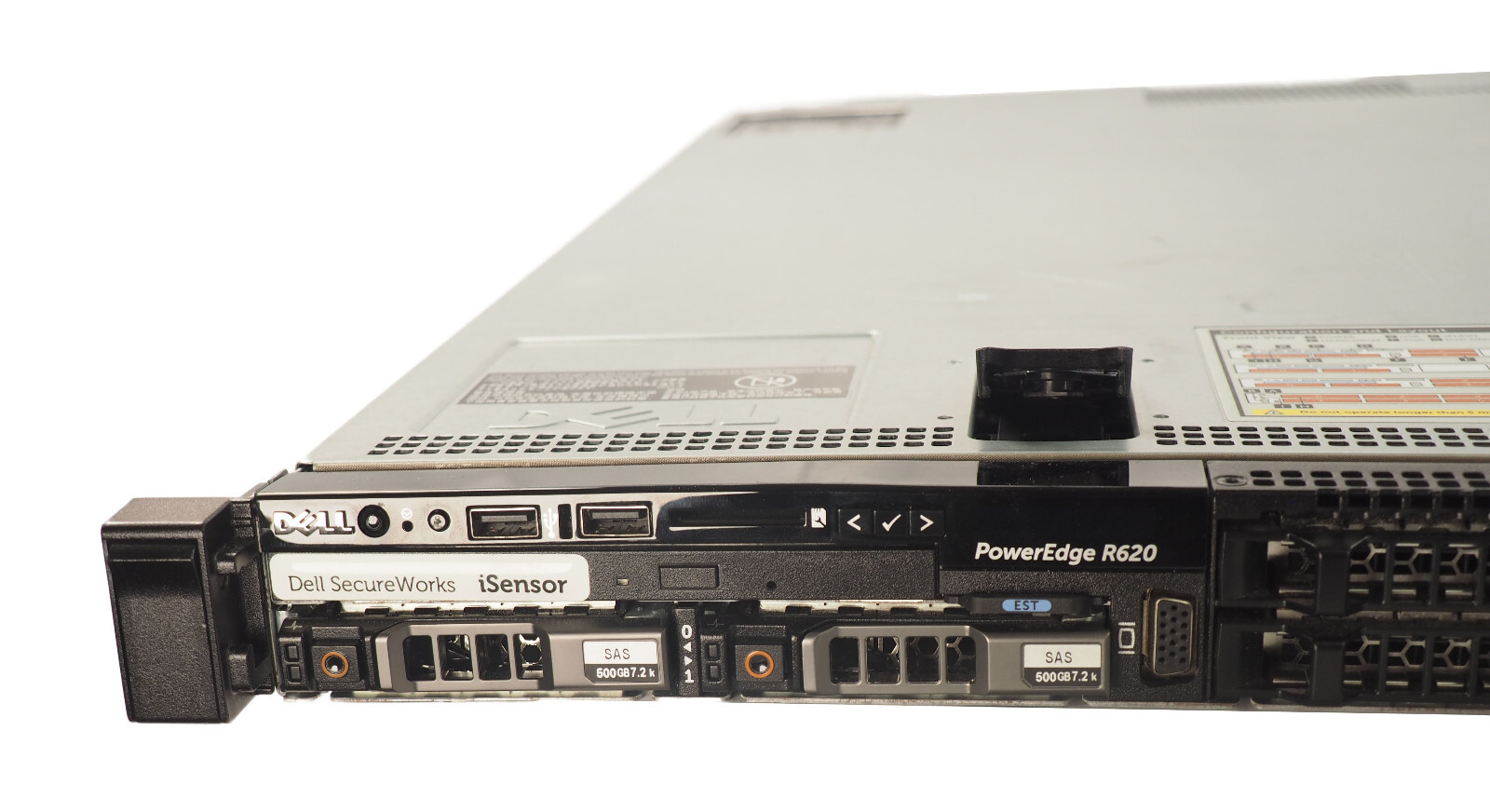 Dell PowerEdge R620 Xeon E5-2620 2.0GHz 32GB PC3-12800R x2 PSU x2 500GB HDDs