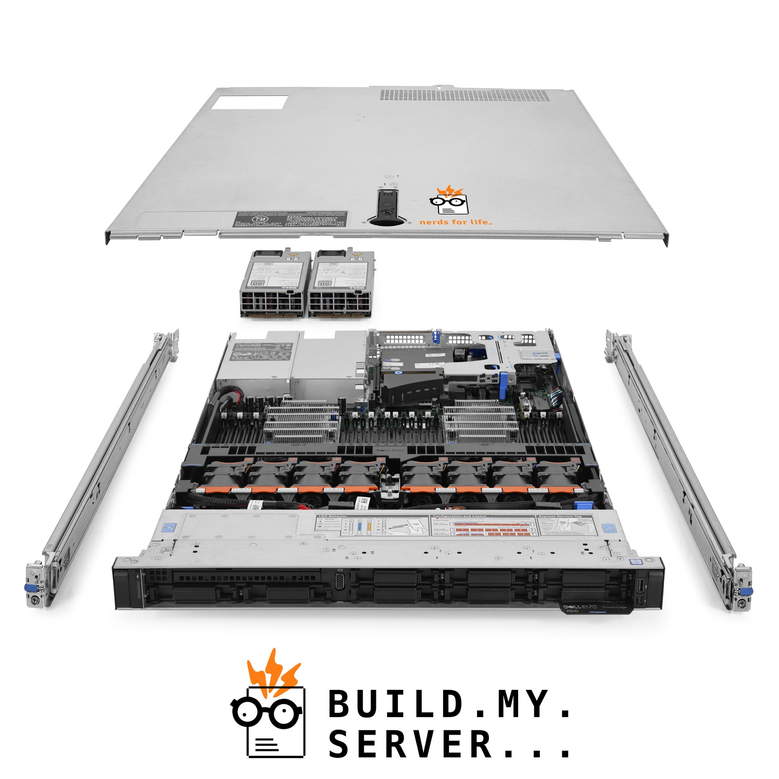 Dell PowerEdge R640 Server 2.10Ghz 52-Core 128GB RAM + 1.6TB SATA SSDs + Rails