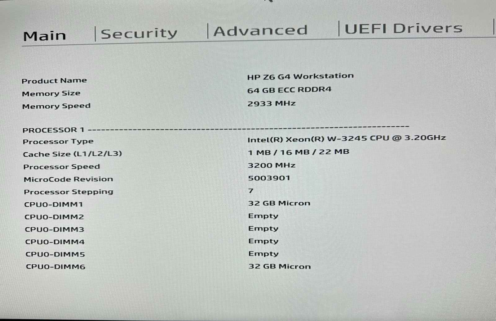HP Z6 G4 Workstation Xeon W-3245 16c 3.2GHz, 64GB-ECC 1TB NVMe 1TB HD P1000 DVD