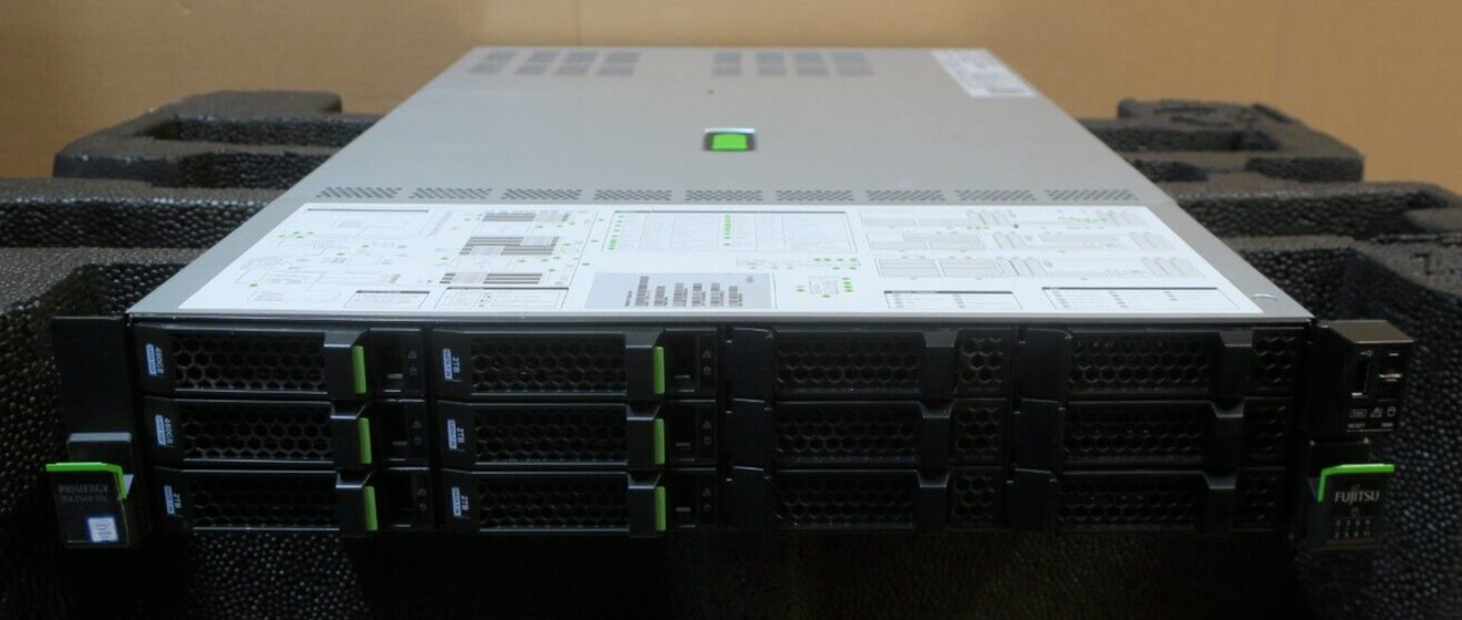 Fujitsu Primergy RX2540 M4 8C Silver 4108 64GB RAM 8.96TB Storage 12-Bay Server