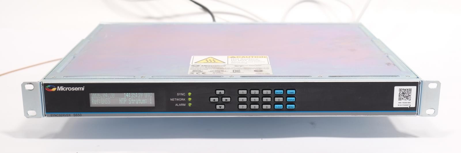Microsemi SyncServer S650 Rev B GPS NTP / PTP Network Time Server