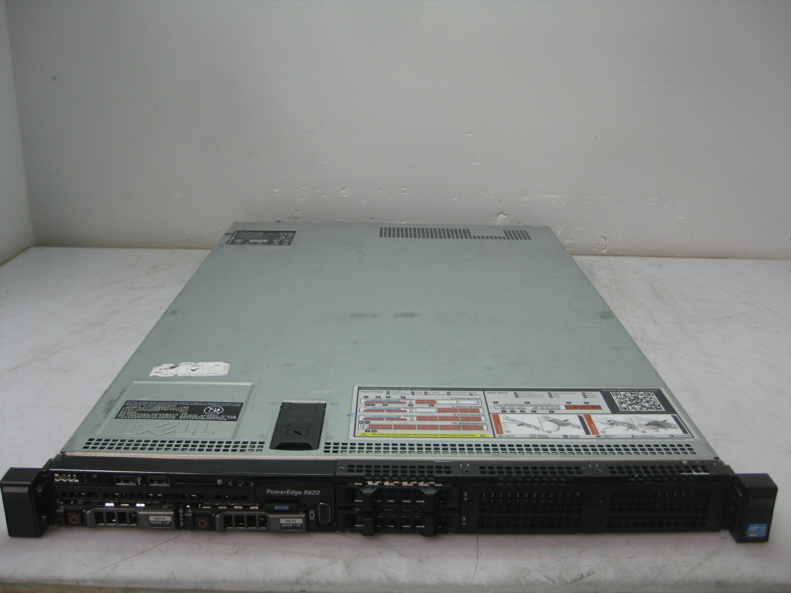 USED DELL PowerEdge R620 SERVER 2x E5-2603 4C@1.8GHz 16GB RAM PERC H310 2x 250GB