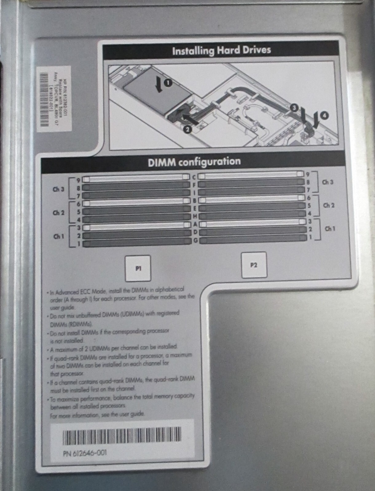 HP ProLiant 490c G7 Server Blade 603602-B21 2 – X5650 2.66 GHz 144 GB RAM