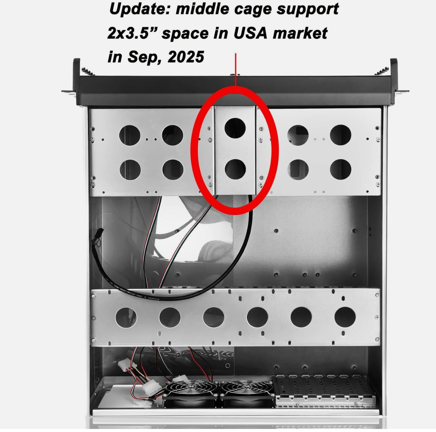 4U Rackmount Server Chassis with 6 x 5.25 Front Bays + 1 x 3.5 + 4 x 2.5 Bays