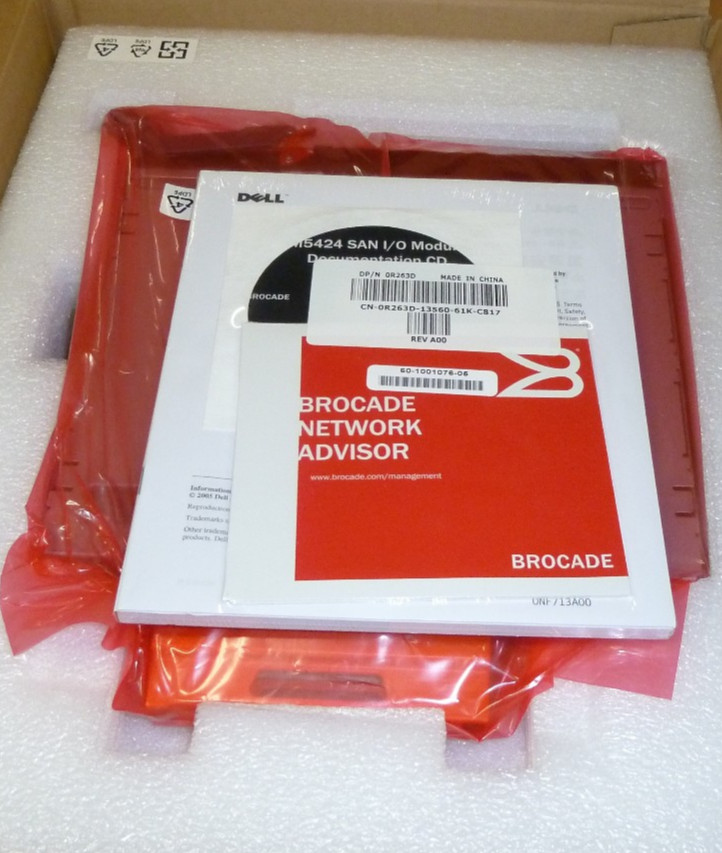 NEW Brocade M5424 8Gb/s 24-Port Fibre Channel Switch Blade Server Dell H597T