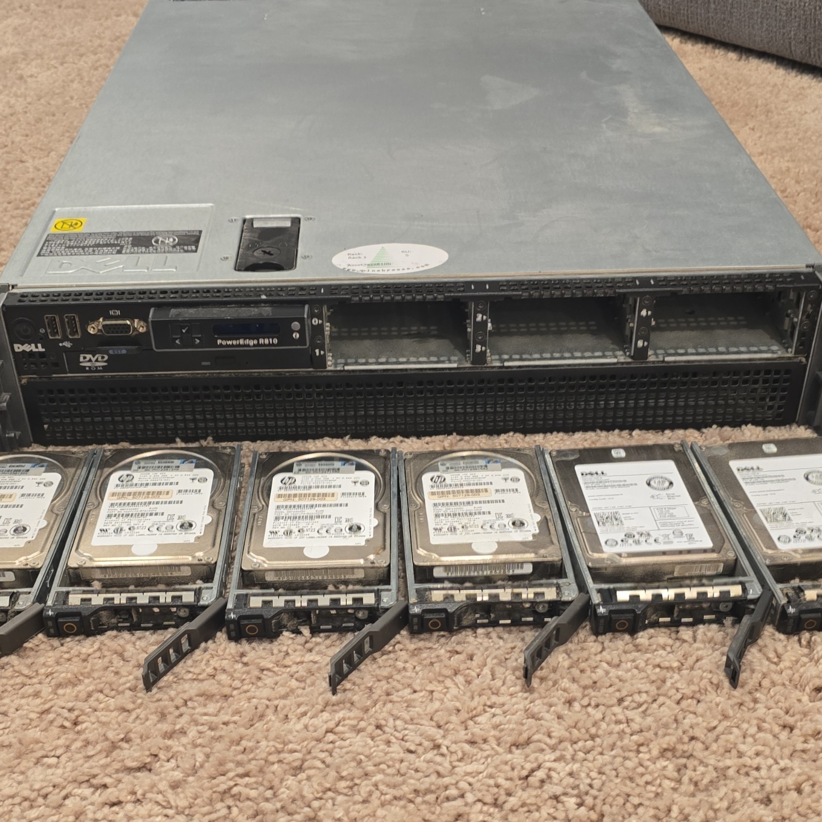 Dell PowerEdge R810 Rack Mount Server Xeon 256GB DDR3 SAS Drives CPUs more.