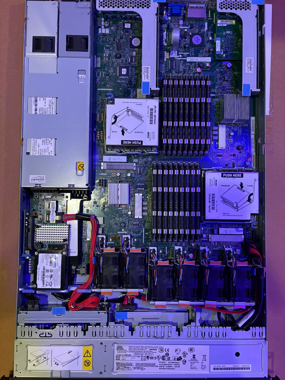 IBM System x3550 M3 7944 Server 72GB RAM Dual Xeon 1U Rack – No HDDs / No Caddie
