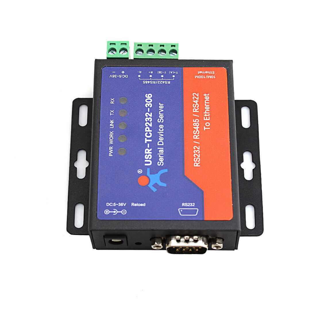 USR-TCP232-306 Ethernet Converter RS422/RS232/RS485 Serial Server Support DNS
