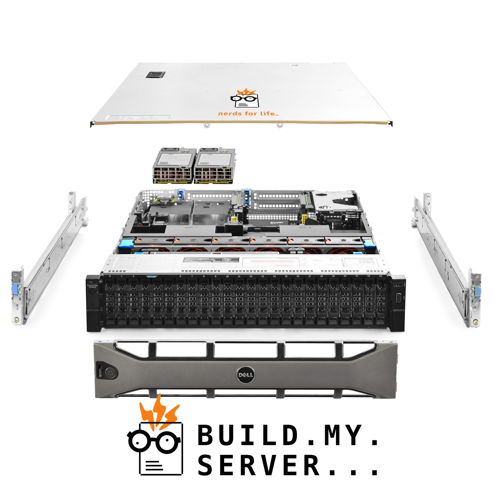 Dell PowerEdge R730xd Server 1.90Ghz 12-Core 96GB RAM + 29TB SAS 12G HDDs +Rails