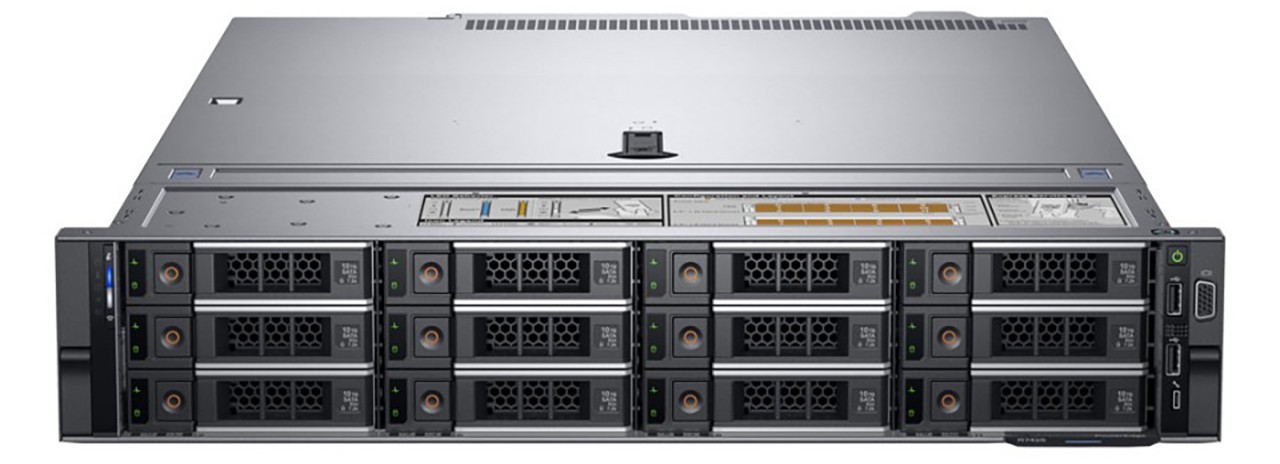Server Dell R7425 12×3.5″ 2x EPYC 7371 64GB H730P+ 2x960GB 2x1GbE 2xPSU rails