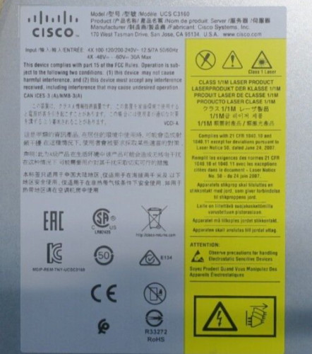Cisco UCS C3260 56-Bay Storage Server 2x S3260 M5 Nodes 2x Gold 5118 32GB RAM