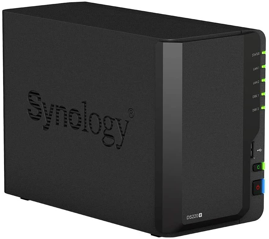 New Synology Diskstation DS220+ NAS Server, Celeron CPU, 6GB Memory, 4TB HDD