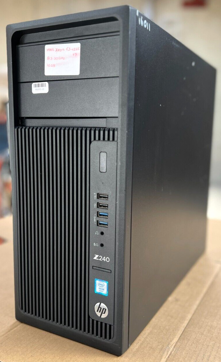 HP Workstation Z240 Tower Server I Intel Xeon E3-1225 v5 @3.3GHz 16GB 500GB