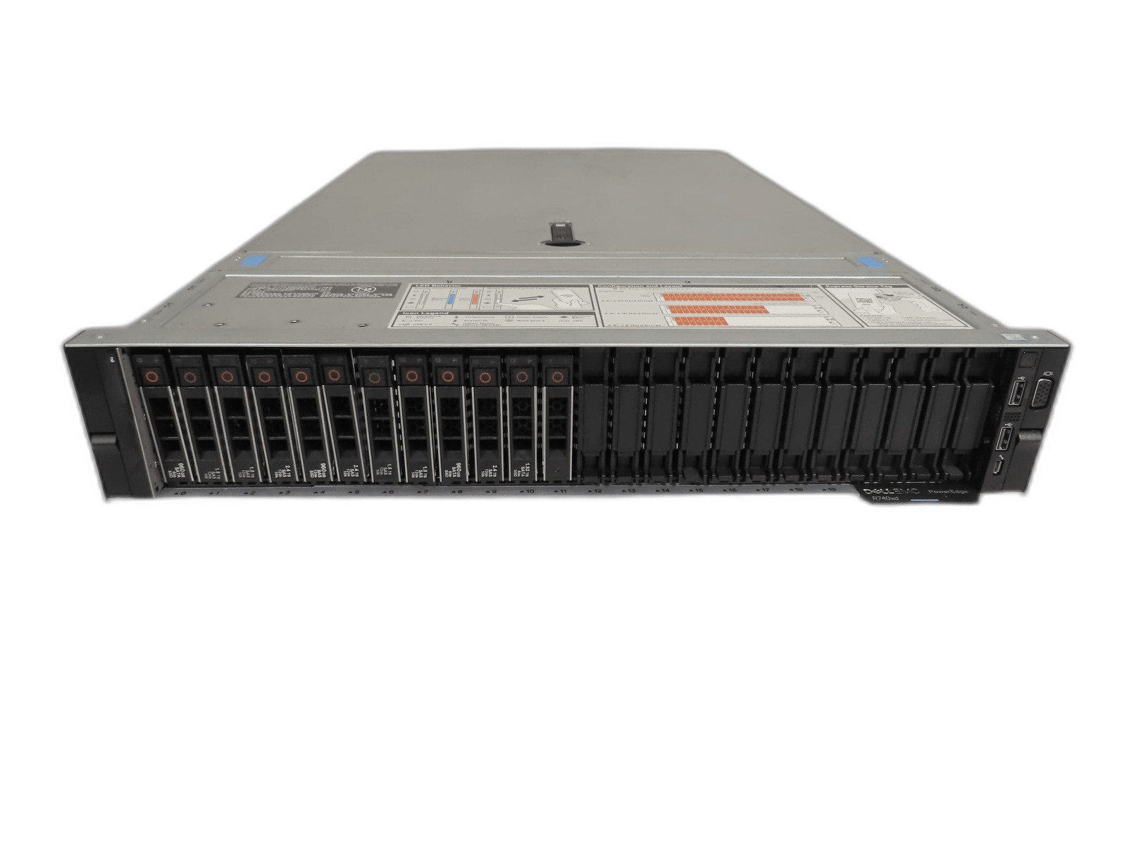 Dell PowerEdge R740xd 2.5″ 2x Gold 5120 2.2GHz / 64gb / H740p / 12x Trays