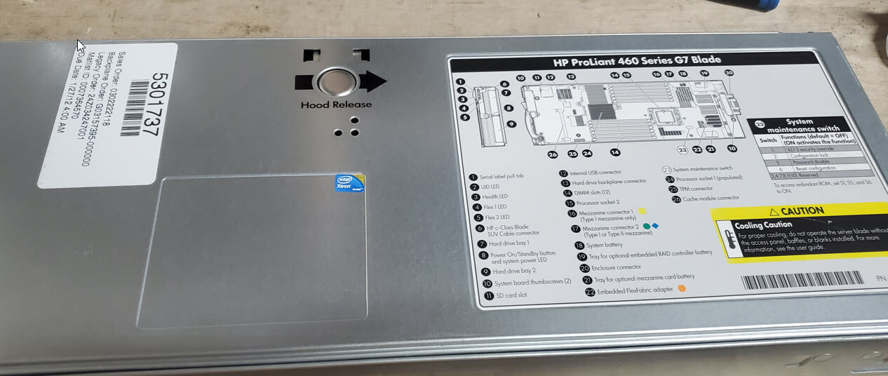 HP ProLiant BL460c G6 Server Blade Chassis Case