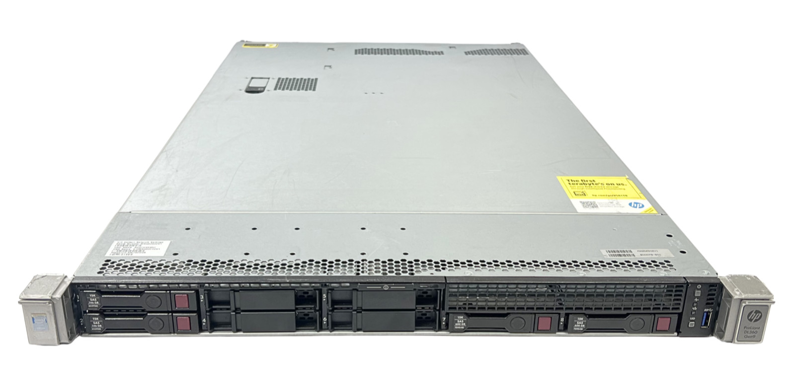 HP Proliant DL360 Gen9 8SFF – E5-2620 v3, 16GB, 2x 600GB & 2x 146GB HDD, 2x PSU