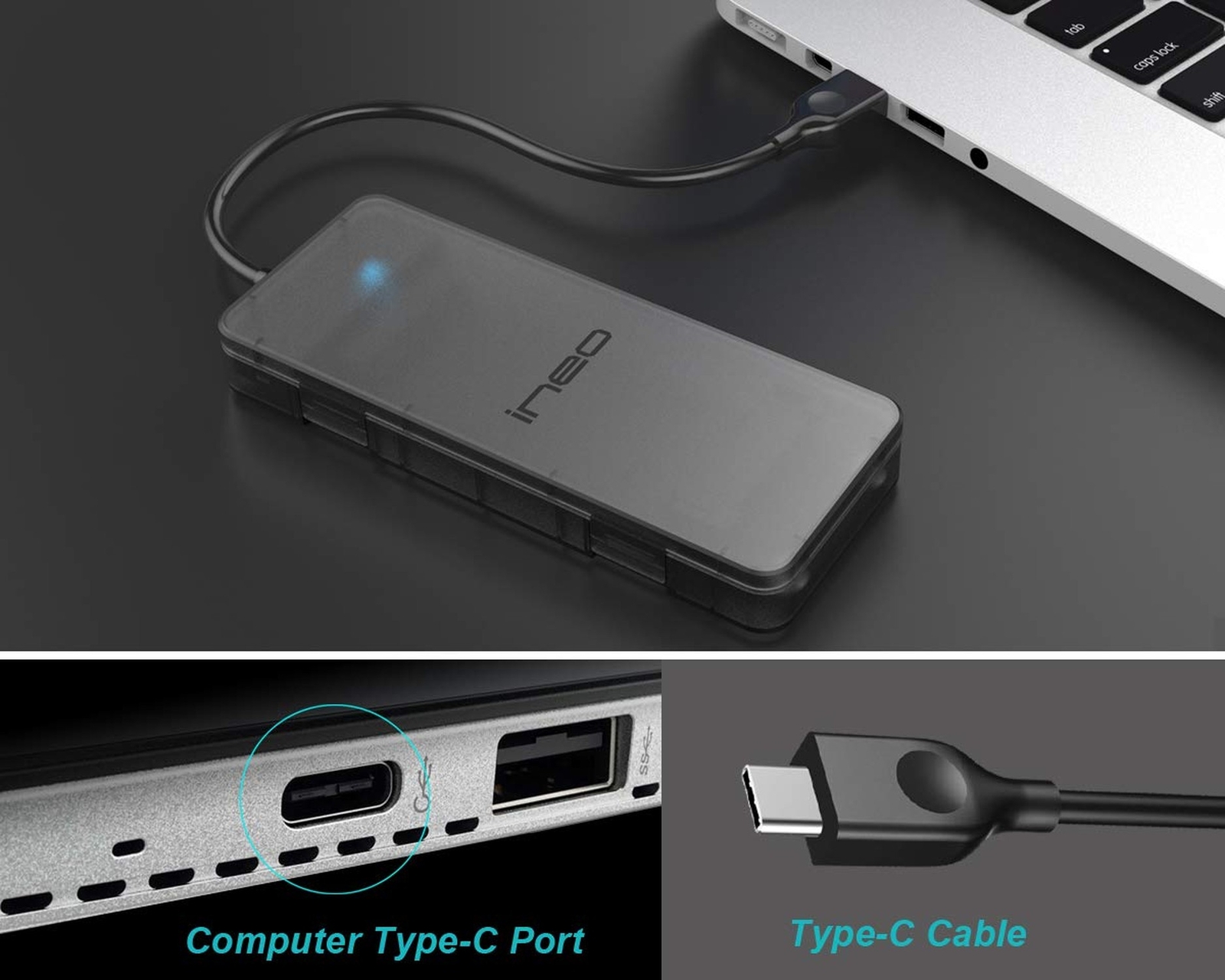 ineo M.2 NVMe (PCIe) SSD Tool-Free Enclosure to USB 3.2 Gen 2 Type C [C2575 M…