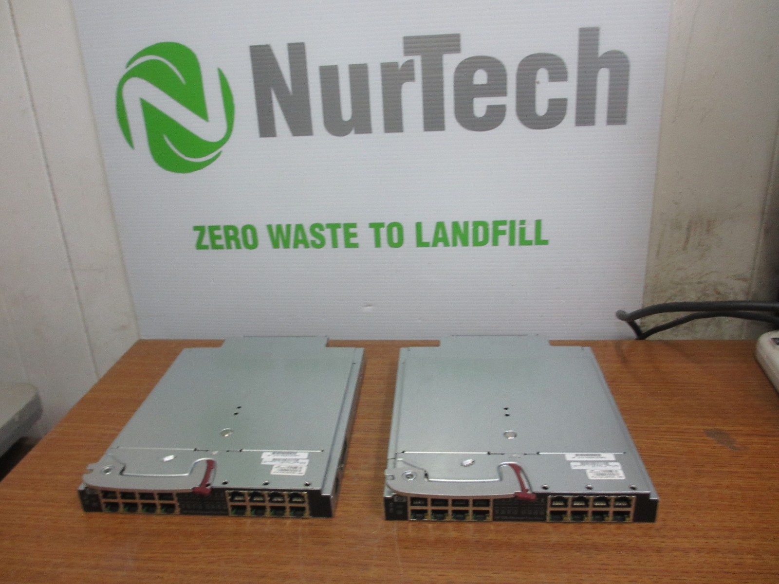 Lot of 2 HP HSTNS-BC04-N 1Gb Ethernet Pass Thru Module for Blade System