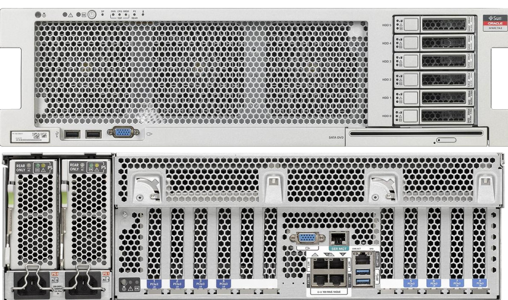 Sun / Oracle T5-2 SPARC 1x 3.6GHz 16-Core – 256GB (16x 16GB) – 2x 600GB – TESTED