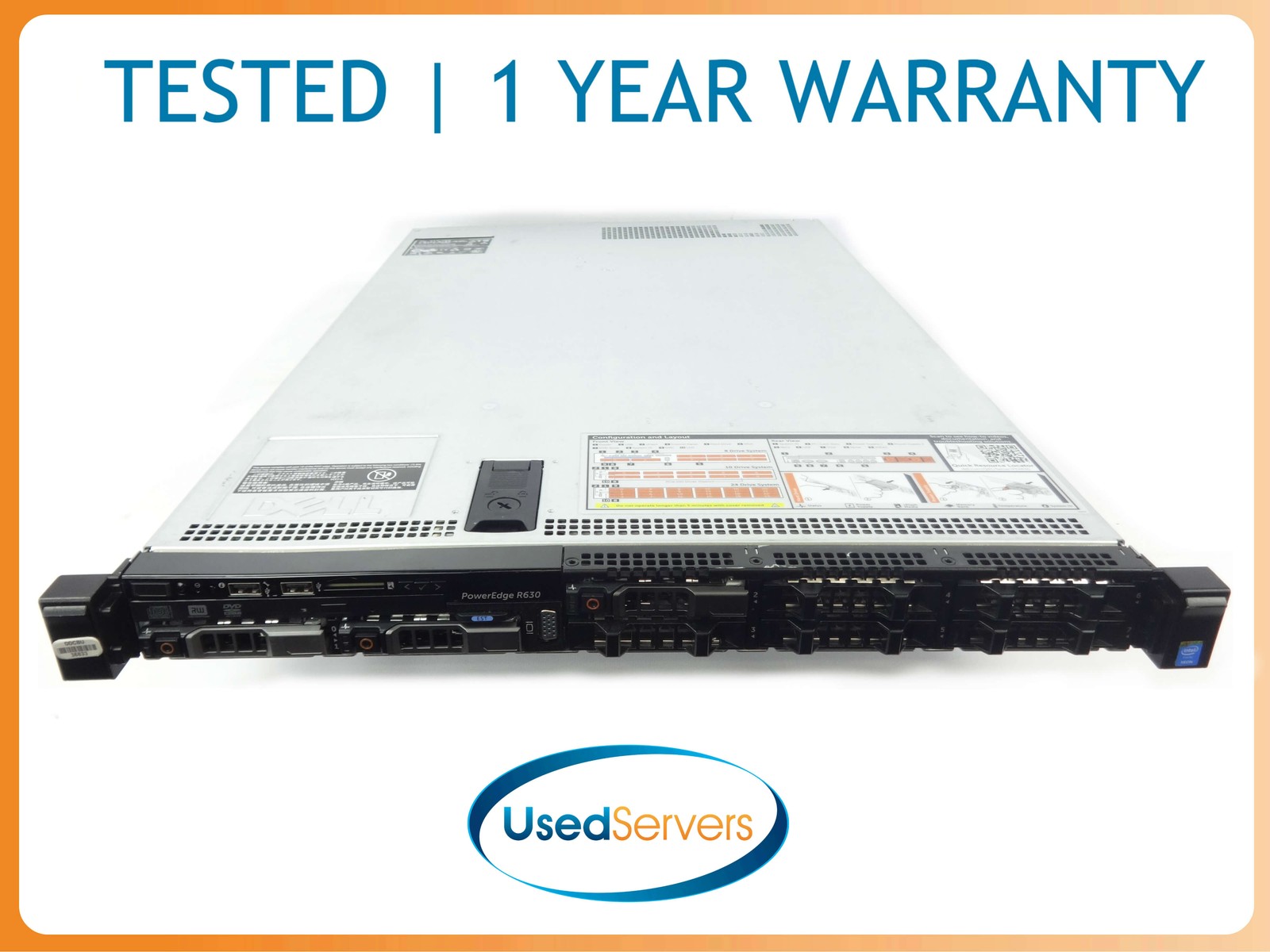 Poweredge R630 8SFF 2x E5-2650v4 2.2GHZ=24Cores 32GB 2133 3x 600GB 6G H730