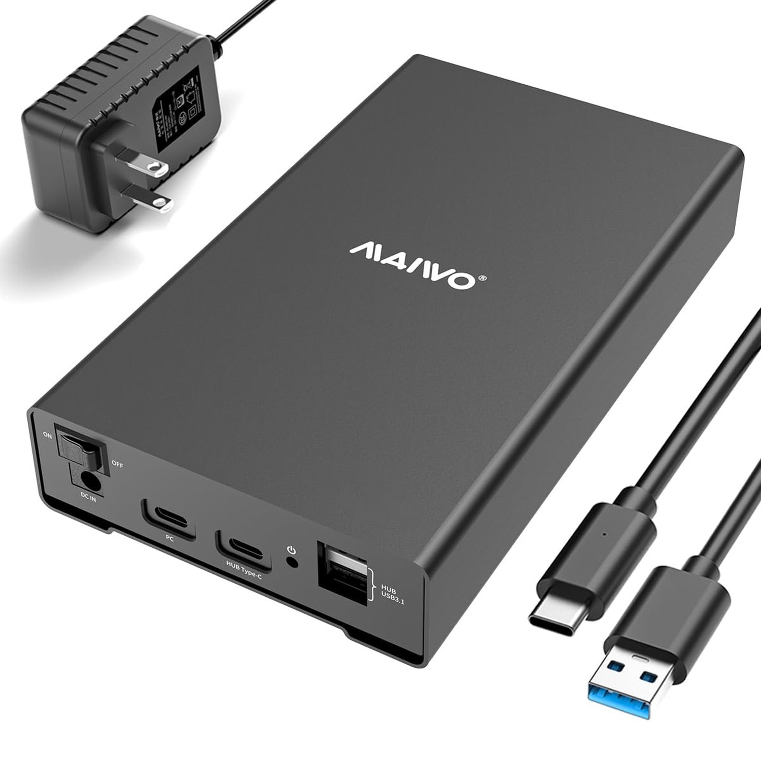 MAIWO External Hard Drive Enclosure for 2.5 3.5 inch SATA SSD HDD, USB C 3.1 …