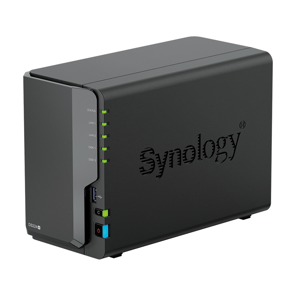 Synology DiskStation DS224+ NAS Server with Celeron 2.0GHz CPU, 36TB HDD Storage
