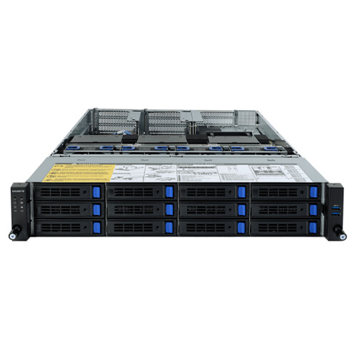 Gigabyte R282-Z93 12X3.5″(4X NVME) Server Support EPYC 7003 2X 2000W PSU 9364-8i