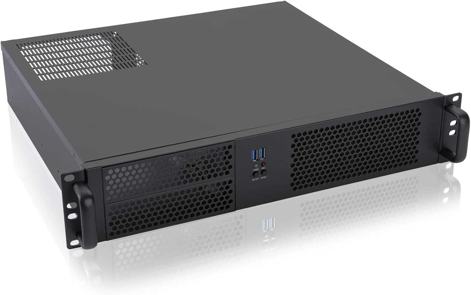 RackChoice 2U Server case Micro ATX Compact Rackmount 2 x 5.25 Chassis Support A