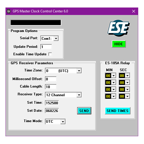 ESE ES-911 NTP GPS Network Time Server TC90 IRIG-B Serial Timecode LED Clock