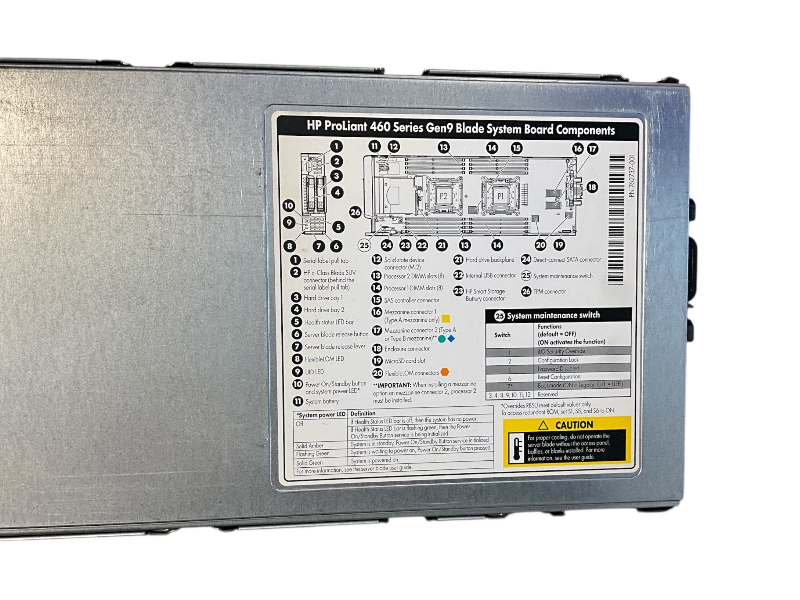 HP ProLiant BL460c Gen9 Blade Server 727021-B21 Dual Xeon DDR4 iLO 4