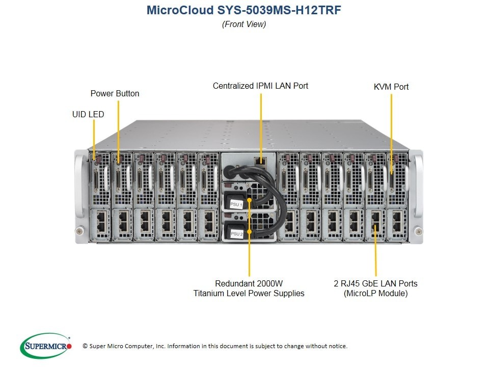 Supermicro 5039MS-H12TRF 12Node Server Support Intel Xeon E3-1200 v6/v5 CPU