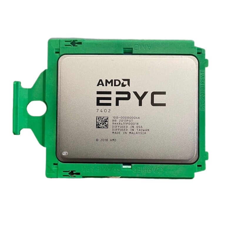 AMD epyc 7402 24 cores 48 threads 2.8ghz up to 3.35ghz 180w CPU processor
