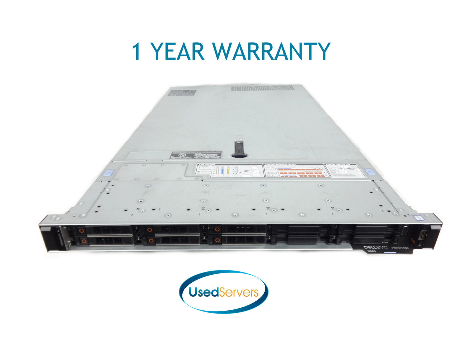 Poweredge R640 10SFF 2x Gold 6128 3.4GHZ=12Cores 64GB 2400 6x HD TRAY HBA330