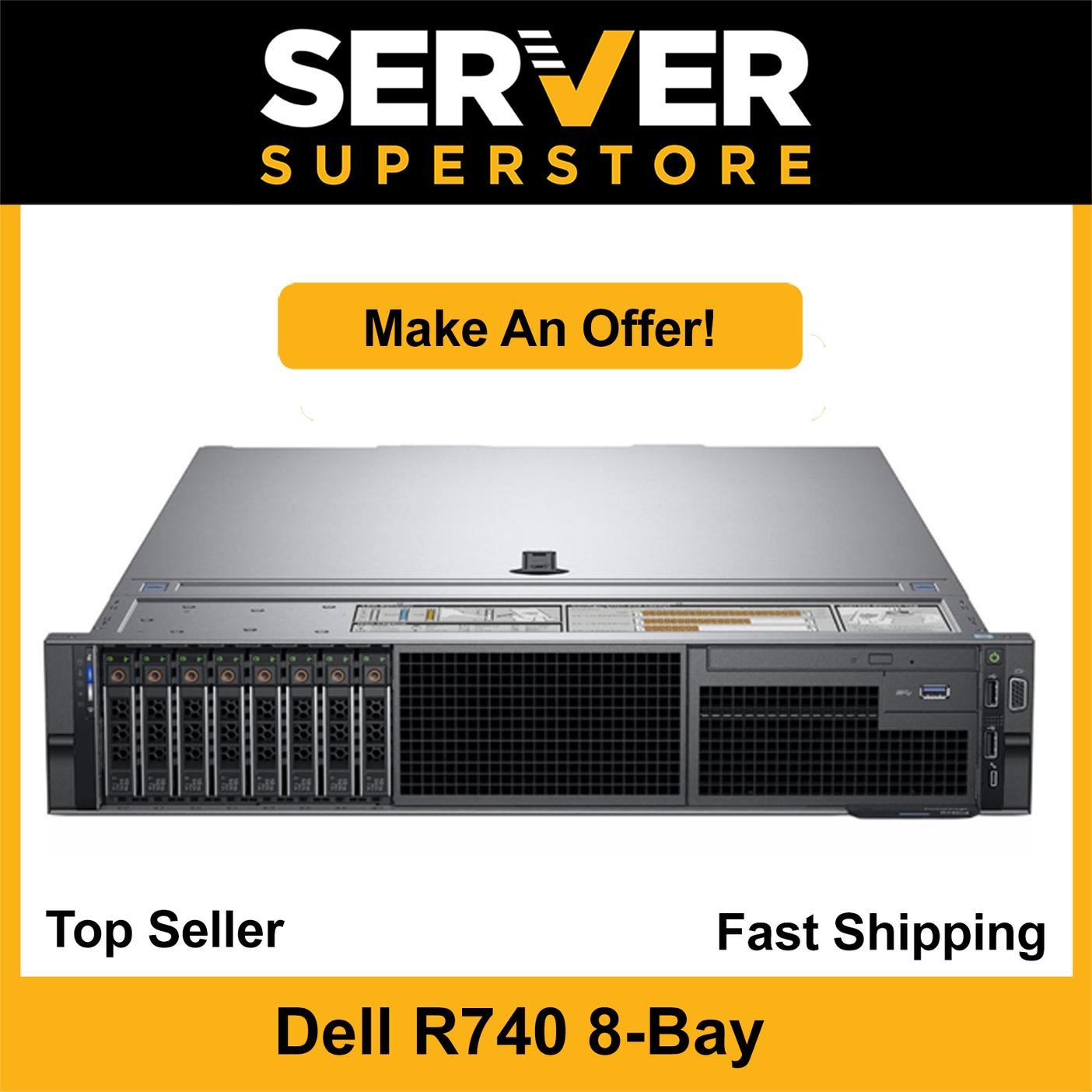 Dell PowerEdge R740 Server 2x Gold 6138 =40 Cores 512GB RAM H730P 4x NEW 1TB SSD