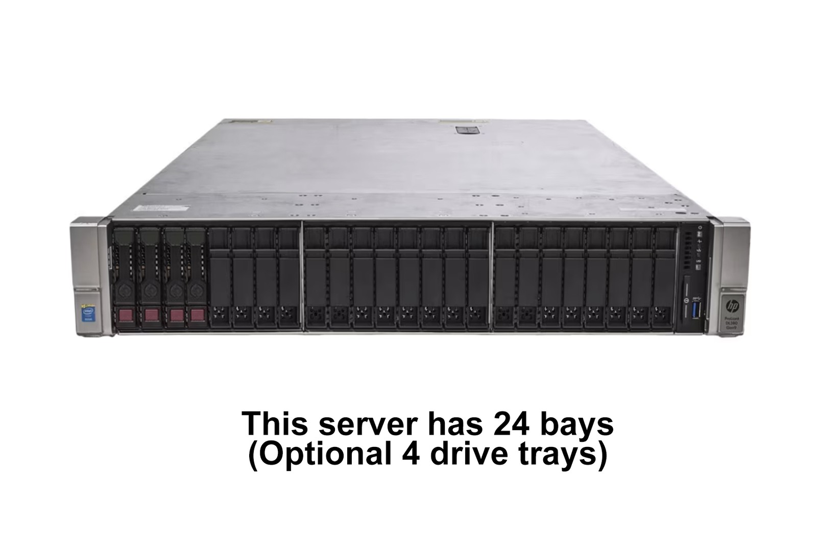 HP ProLiant DL380 G9 Server 2x E5-2698 V4 = 40 Cores P440ar 64GB RAM 4x trays