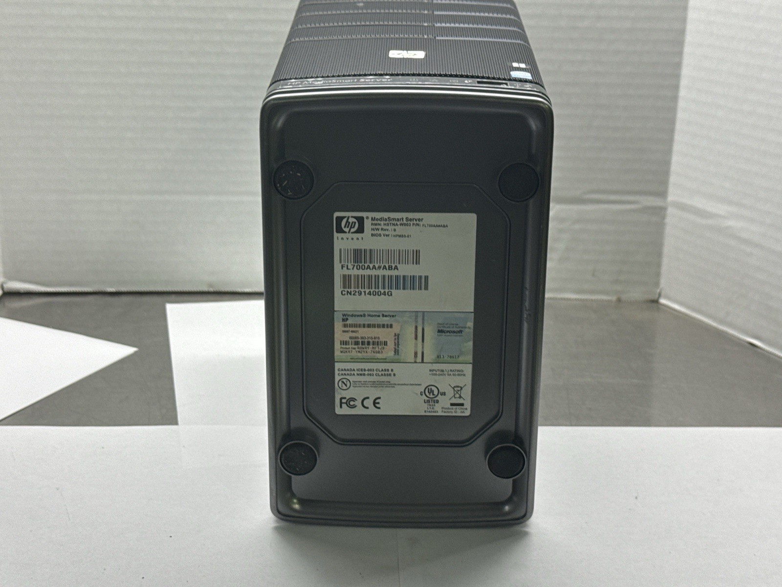 HP MediaSmart Server EX485 FL700AA#ABA – Powers On & POSTs – No HDDs – AS-IS *