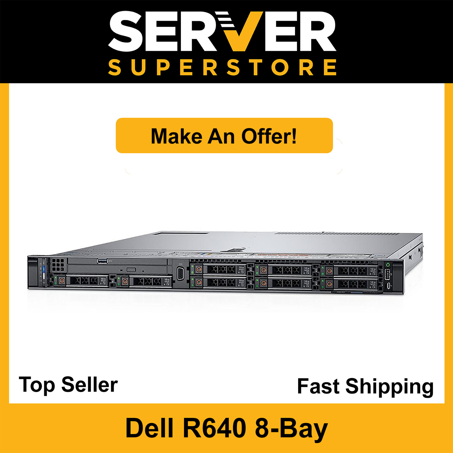 Dell PowerEdge R640 Server 2x Gold 6130 2.1GHz=32 Cores H730P 384GB 2x 1.2GB SAS