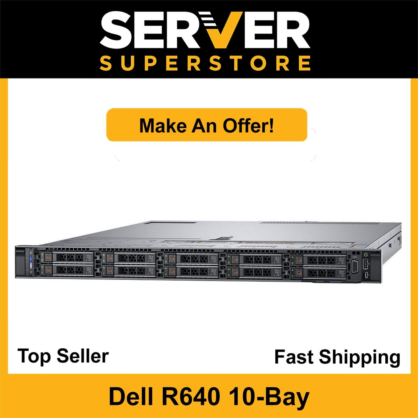 Dell PowerEdge R640 NVMe Server 2x Gold 6138 = 40 Cores H730P 128GB 2x 1.2TB SAS