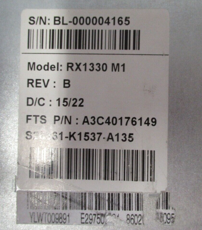 Fujitsu Primergy RX1330 M1 8x 2.5″ Bay Xeon E3-1200V3 Family + 4xDIMM Server CTO