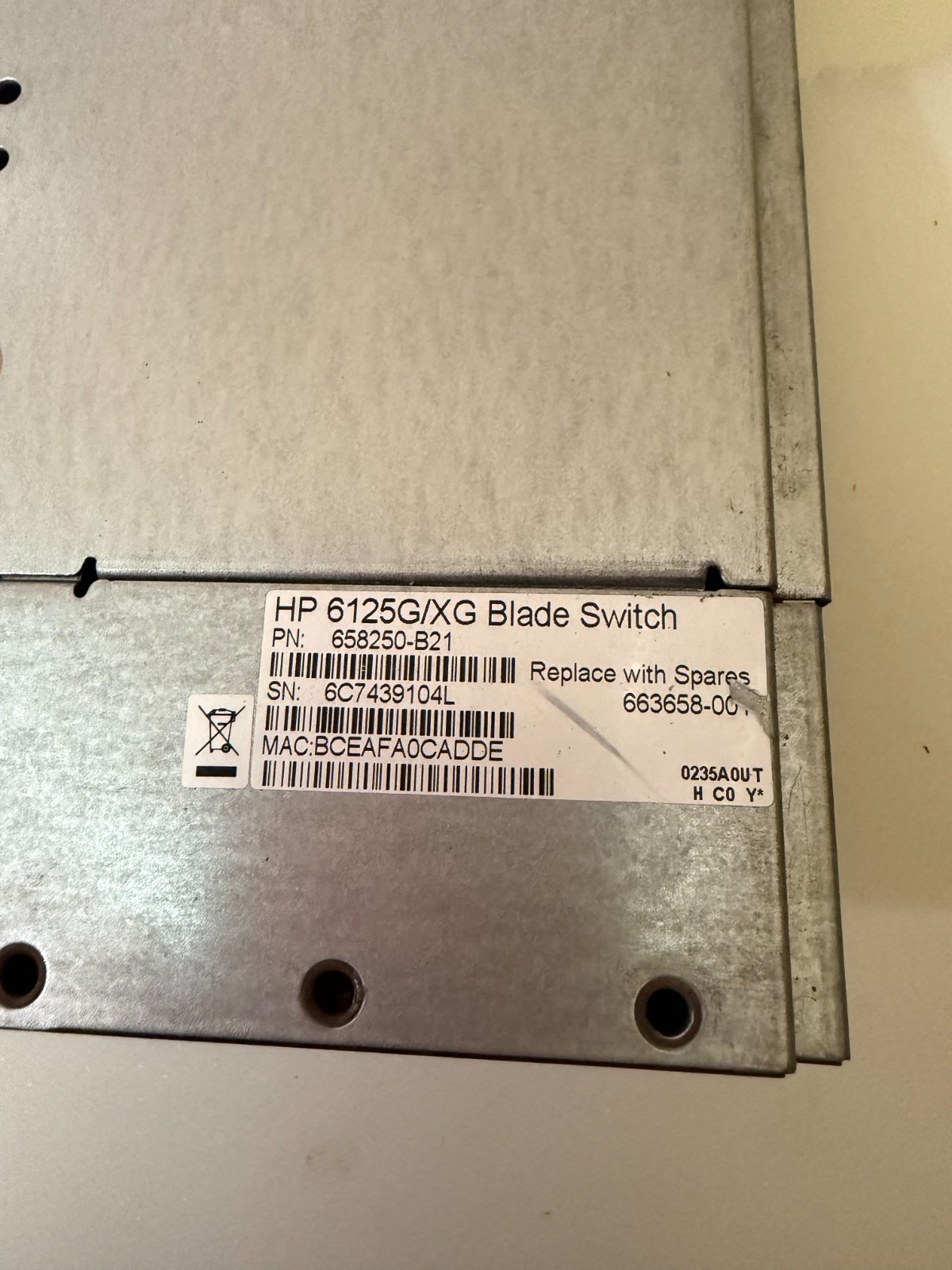Refurbished HPE 658250-B21 Ethernet Blade 6125G/XG