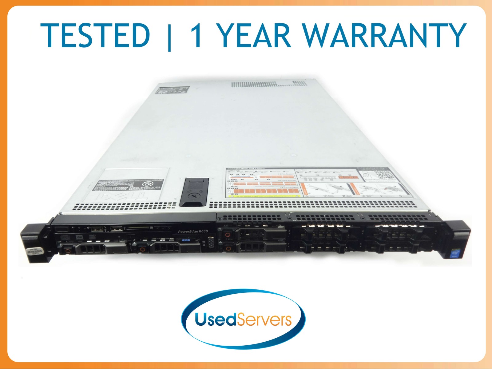 Poweredge R630 8SFF 2x E5-2637V3 3.5ghz=8Cores 32GB 2133 4x HD TRAY H730