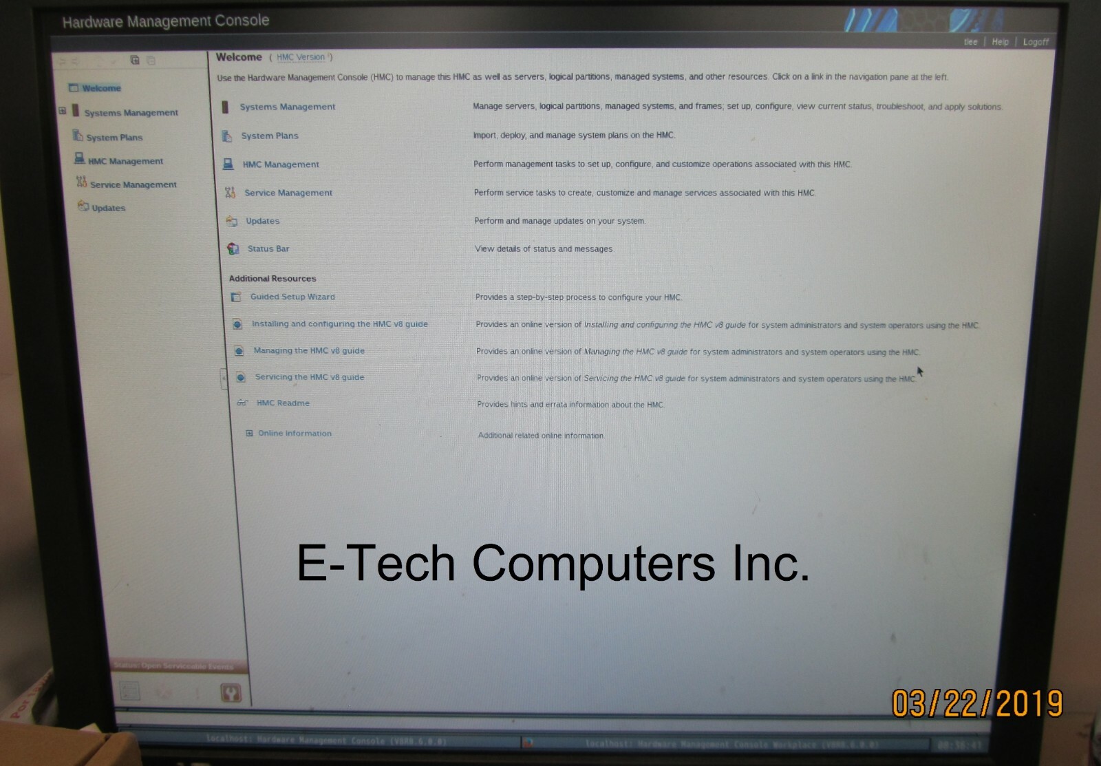 IBM Hardware Management Console 1U System 7042-CR6 + HMC8.8.6 VERSION V8R8.6