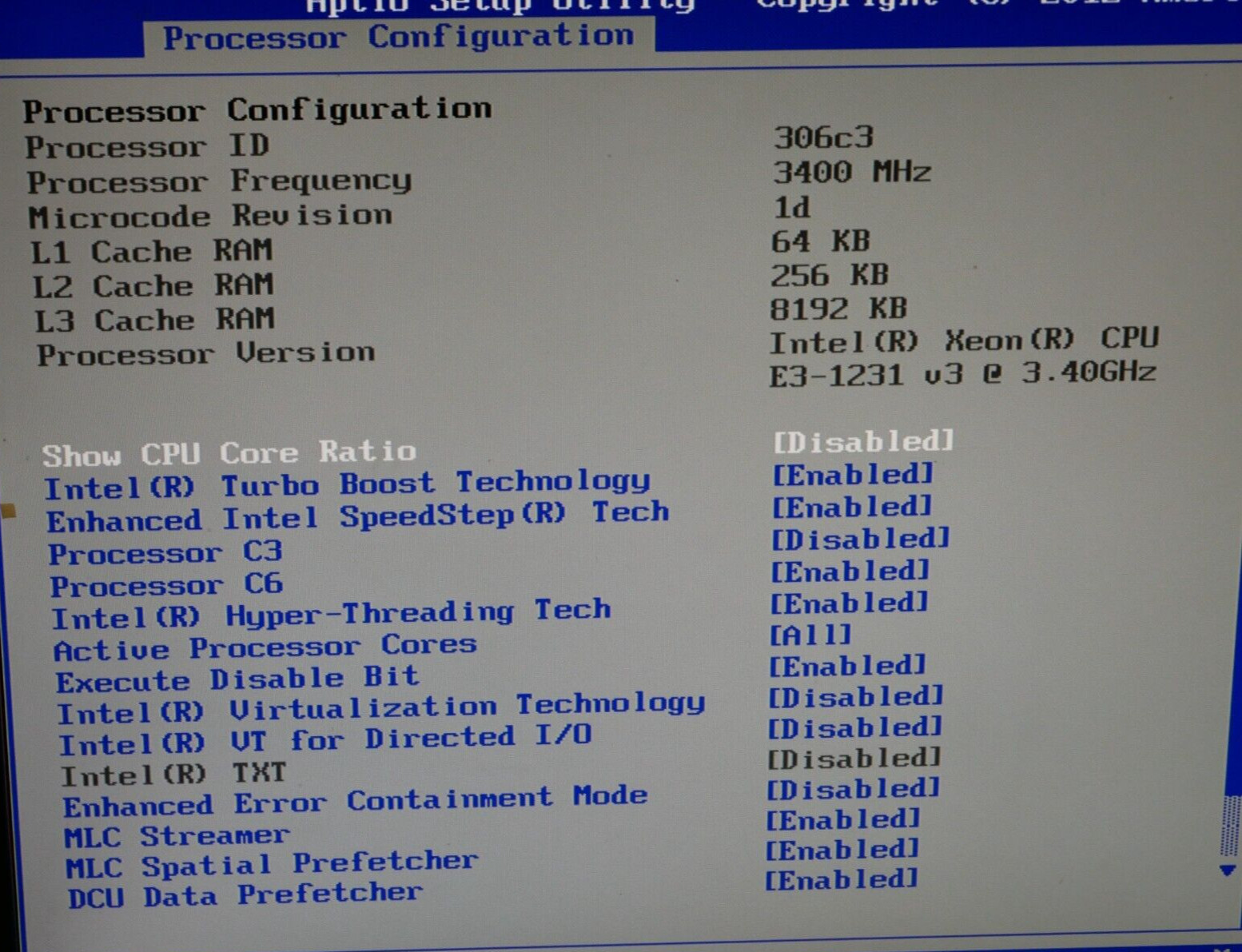 Intel R1000 Intel Xeon E3-1231 v3 @3.40GHz 8GB DDR3 Server *NO HDD* #30